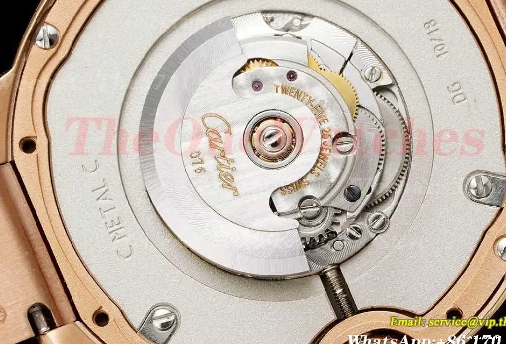 A076 Cartier YG YG De Ballon Wht 36mm 3KF Dia Bleu 0622